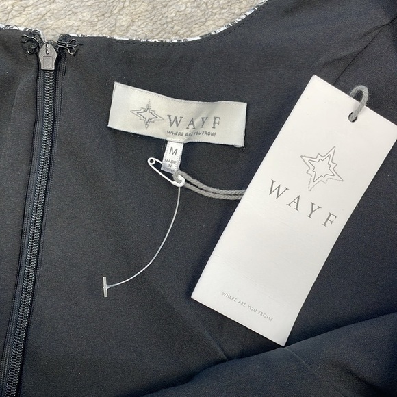 NWT WAYF Icon Sequin Gingham Mini Dress Sparkle Party NYE Square Neck Sz M - Picture 8 of 13